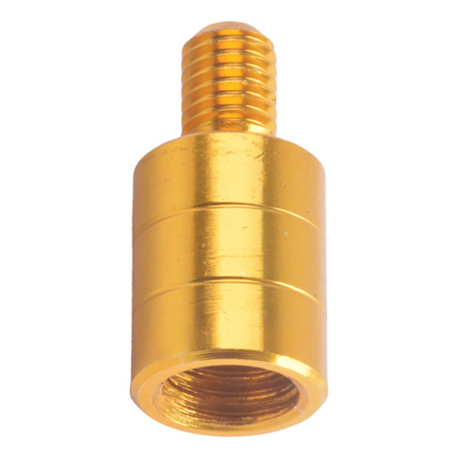 Jadewaa Gold Fishing Landing Net Handle Connector Thread Adapter Net Heads Adapter Fishing Landing Dip Net Rod Part Net Heads