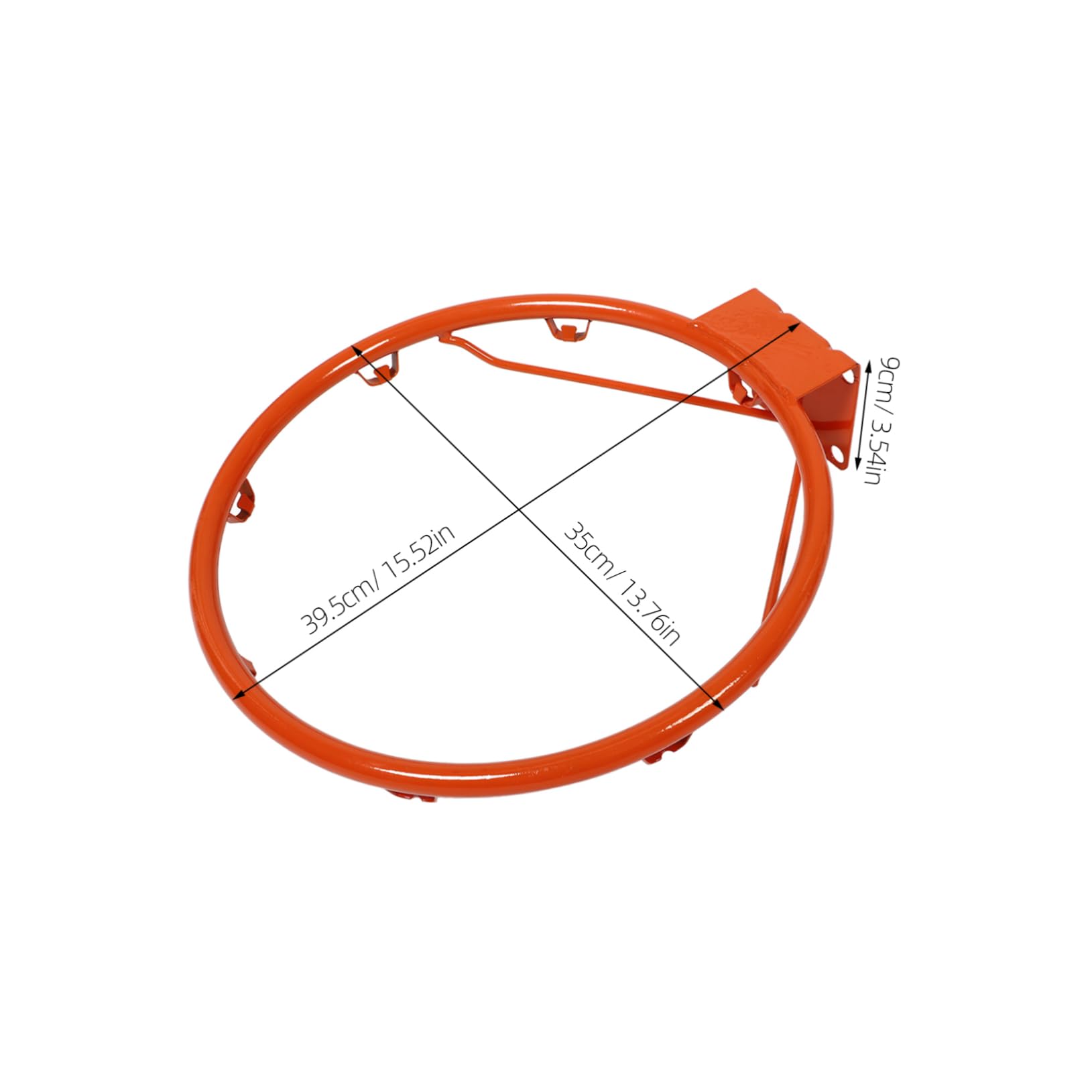 Happyyami Basketball Hoop Kids Training Hoop No Drilling Breakaway Rim Wall Mount Net