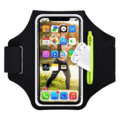 cersaty® Bolsa para el brazo para el teléfono móvil, para correr, resistente a la sudadera, deportiva, para iPhone 13, 12, 11, Pro Max Galaxy S21, S20, S10, Huawei P40, Xiaomi Redmi Oppo Cover
