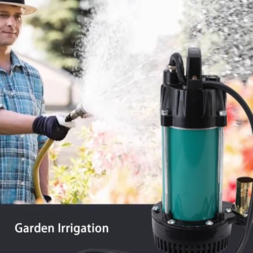 Stainless Steel Submersible Pump 300W 3000L/H 22m Head 1-Inch DC12V Waterproof Submersible for Pond Fountain Aquarium