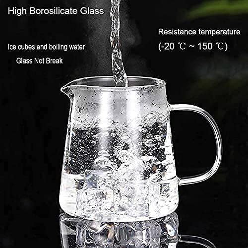 Image of Borosilicate Glass stovetop Kettle with Stainless Steel Infuser teapot to Infuse Tea Coffee Black Tea harbal kadha Tea Pot for Making Green Tea (900 ML Green Tea Kettle)