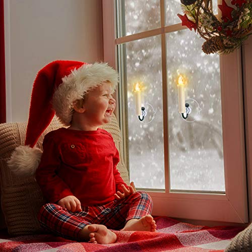 Freepower 10 Pcs Led Window Flameless Taper Candle, Battery Operated Flickering Candles Lights With Remote Timer Function, Ideal For Christmas Tree Garden Wedding Birthday Party Decoration.… #TOP2