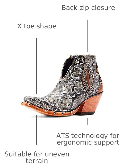 ARIAT BMVY9 Womens Greeley Western Boot Natural Snake/Shades Of Grain 5.5 - image 3