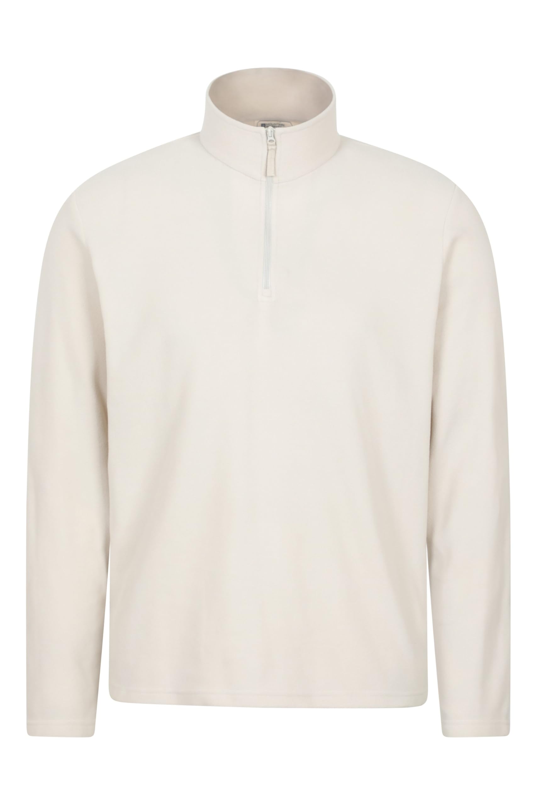 Mountain Warehouse Camber II Mens Half-Zip Fleece -Lightweight & Anti-pill Microfleece - Travel Cream L