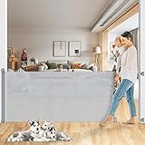 TANOSHII® 78 Inch Retractable Baby Gate Extra Wide for Large Opening Child Safety Indoor/Outdoor Ret