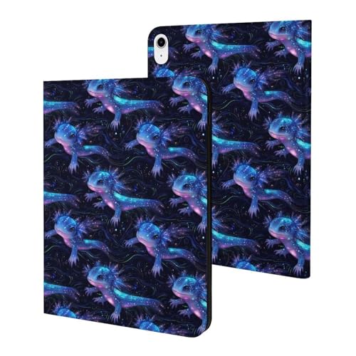 Étui pour iPad 10e gén axolotl coloré pour dessiner au salon