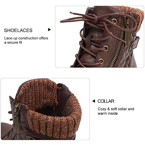 STQ Women's Combat Boots Lace up Ankle Booties - Image 5