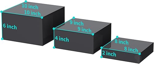 Miniatura 3 de HIIMIEI Elevadores de buffet, elevadores de alimentos para mesa de bufé, estante de exhibición para catering, postres, joyas, figuras, exhibición,