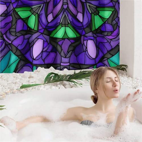 Rideau douche bohème lavable : finissez-en avec l'eau au sol grâce au polyester - 4