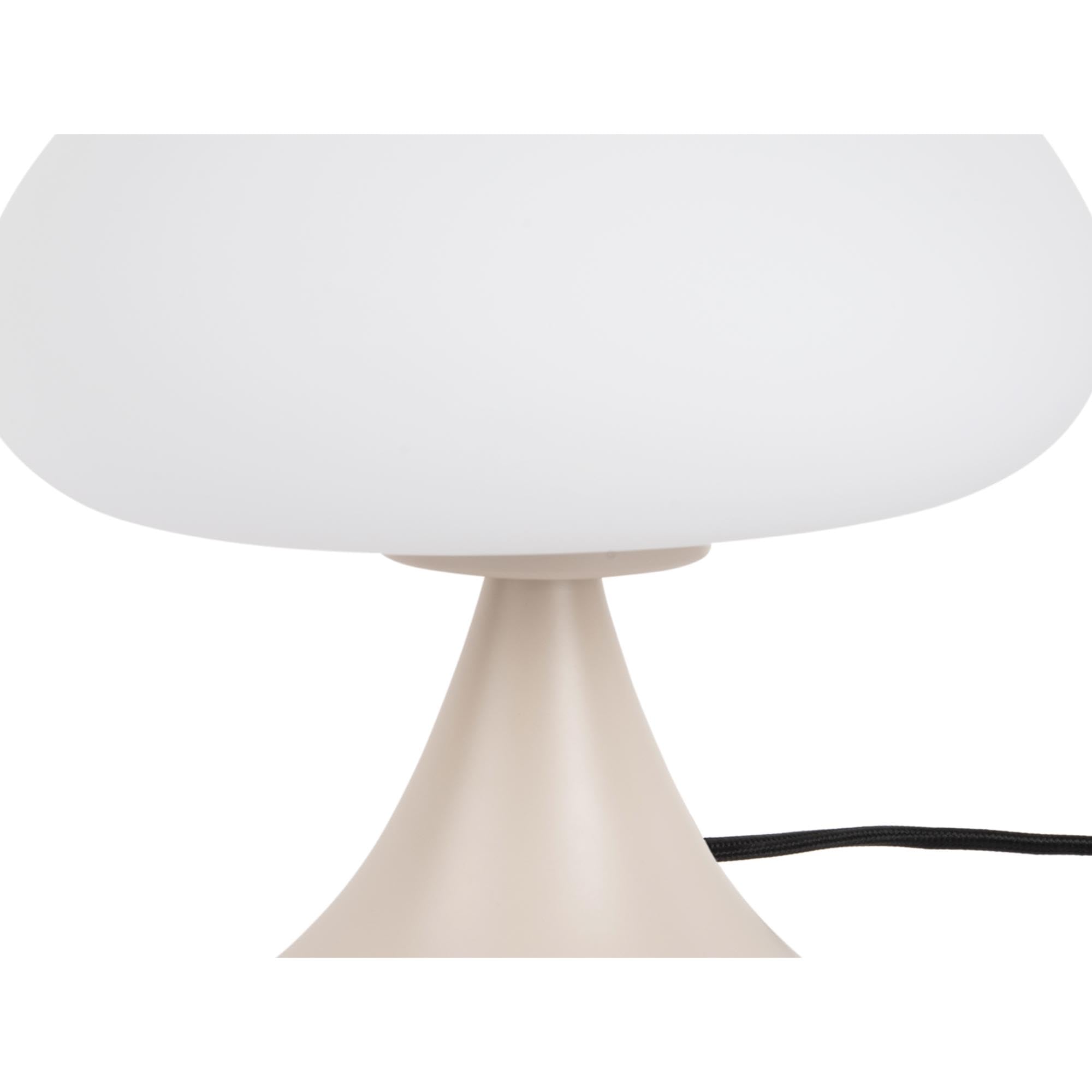 Leitmotiv Tischlampe Hongo - Warmes Grau - Ø20cm | Rund - skandinavisch - Glas - Tischleuchte Wohnzimmer & Schlafzimmer - Tischlampen modern