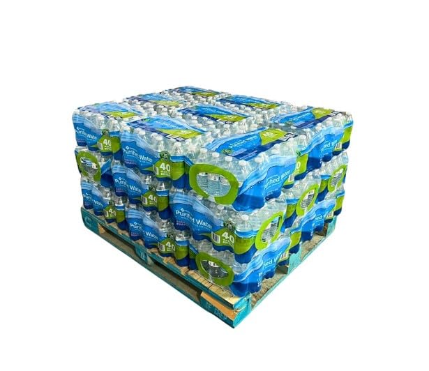 (24 Cases/Half Pallet) MMembers Mark Purified Bottled Water. 16.9 oz, 40 Bottles per Case. (960 Bottles Total)