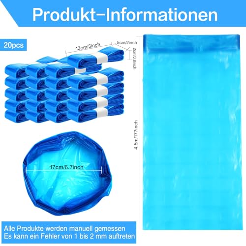 20 Pack Nappy Bin Refill Bags, Nappy Bin liners for Most Standard Nappy Bins, Suitable for Baby Nappy Disposal Suitable for All Nappy Bins and Cat Litter Disposal Bins 4.5M - Image 3