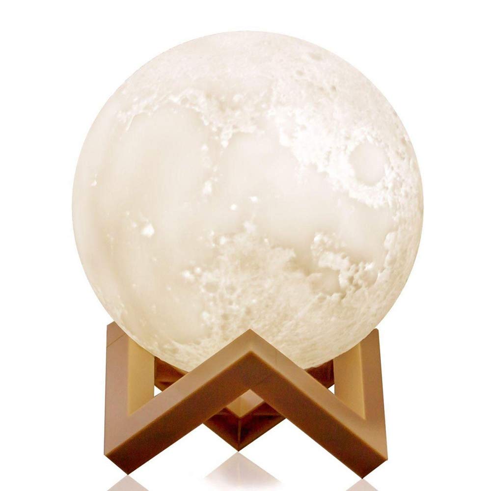 Generic Moon Lamp, EM-011-02, 15cm, White