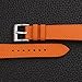 Handdn Handmade Universal Epsom Calf Leather Strap Watch - Quick Release Leather Watch Bands 16mm 18mm 19mm 20mm 22mm For Men And Women (Orange)