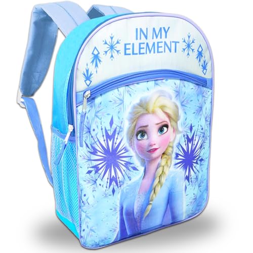 Disney Frozen Backpack for Girls, Kids - Bundle with 16" Elsa School Bag, Water Bottle, Tattoos, and More | Disney Frozen Backpack for Kids2