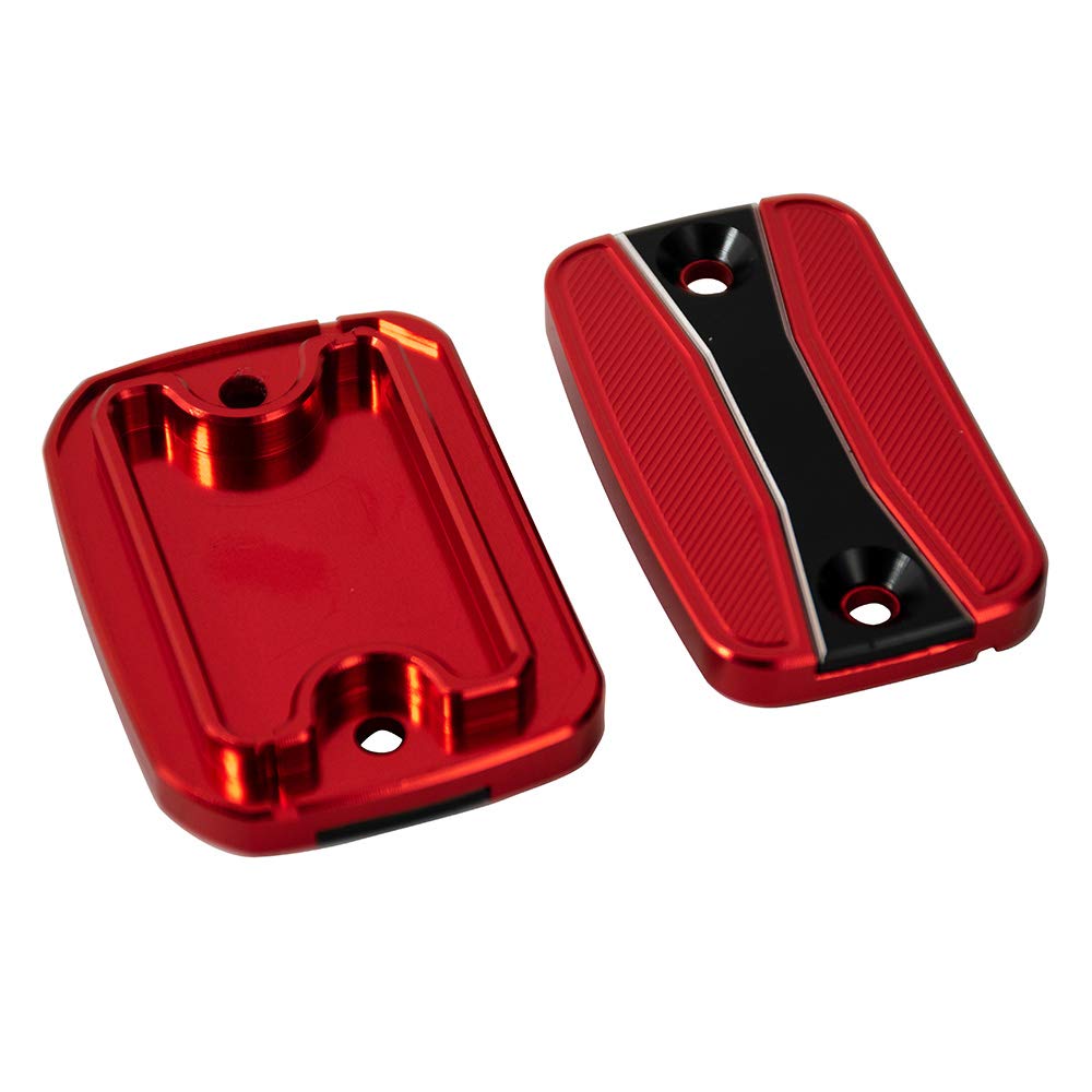 Bouchons de réservoir de liquide de frein et d’embrayage avant de la moto, 2 pièces, pour Ducati Monster 696 2008-2014 pour Monster 821 2014-2017 pour Hypermotard 939 2016-2017 (Rouge)