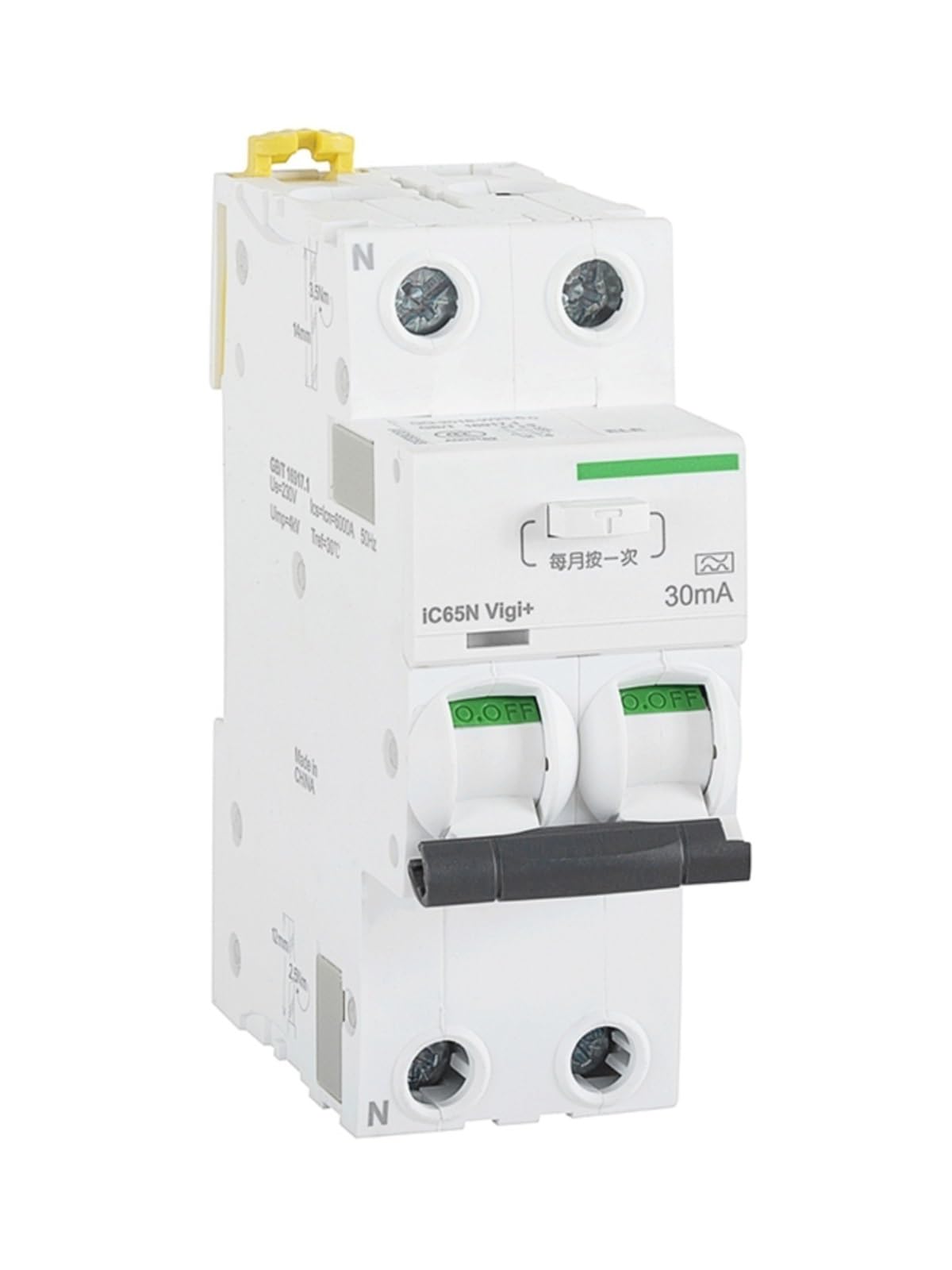 Disyuntor de protección contra fugas a tierra integrado IC65N-Vigi+2P A9D65232/16/25C Tipo 30 mA(16A)