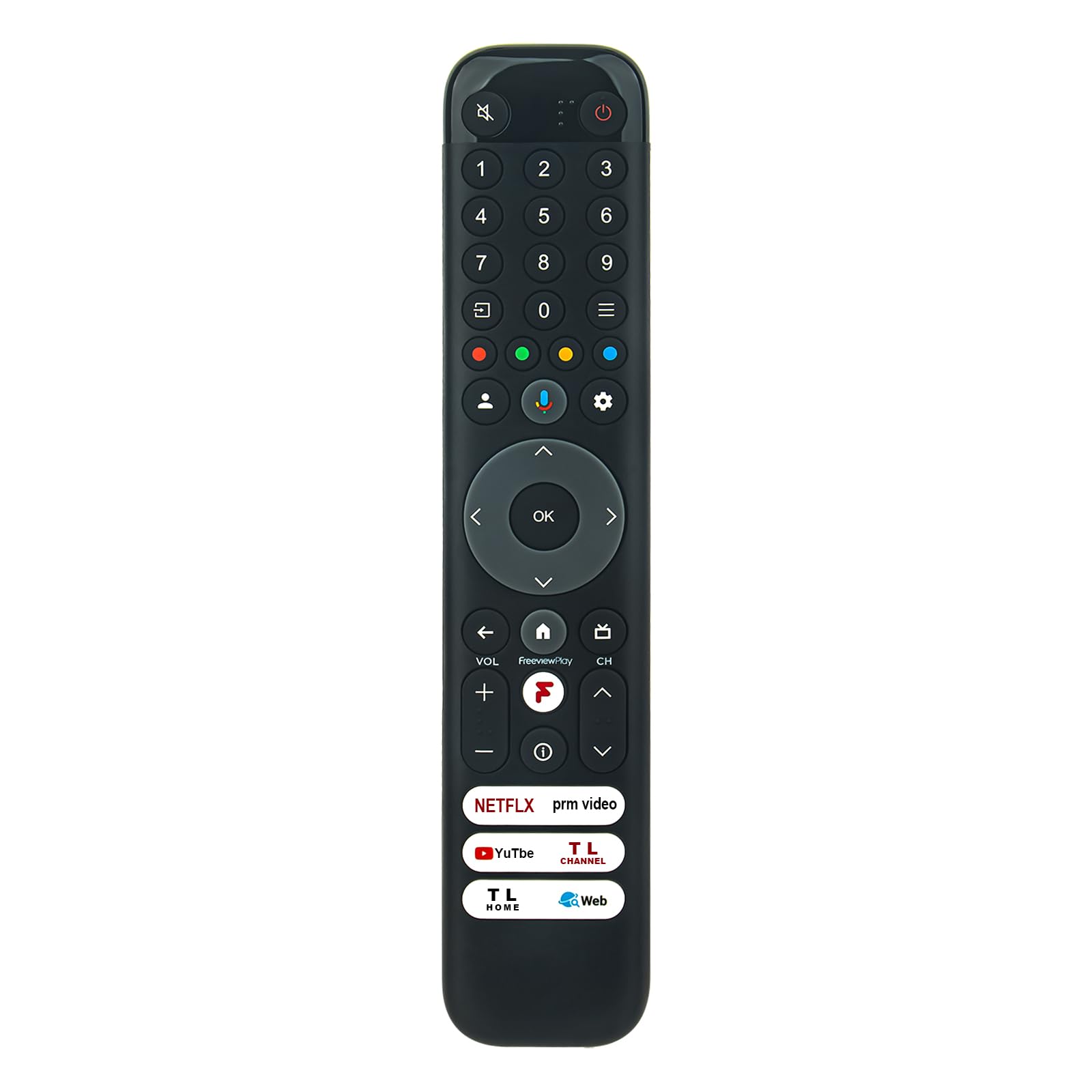 VINABTY RC833 GUB2 Replacement Voice Remote Control Applicable For TCL C64K Series QLED Smart TV 4K UHD TV 43C645K 50C645K 55C645K 65C645K 85C645K 98C655 85C655 75C655 75C645K 65C655