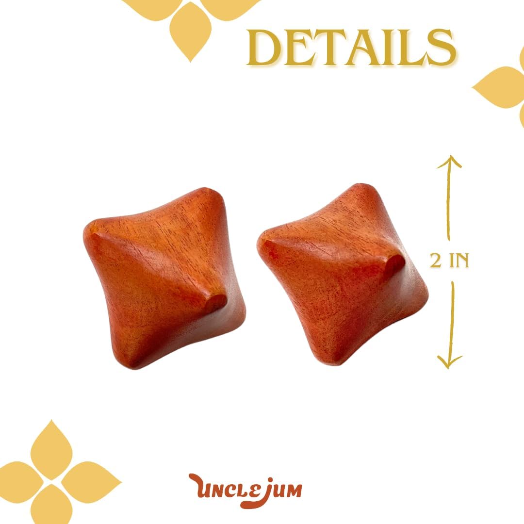 Thai Traditional Wooden Massage Tool, Star Shape, Hand Massager x 2 image 2
