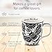 Karma Gifts 16 oz Black and White Boho Mug Bee - Cute Coffee and Tea Mug - Ceramic Coffee Mugs for Women and Men, 1 Count (Pack of 1)