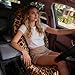 I3DIDEA Fluffy Car Seat Cover, Plush Fuzzy Fur Seat Protector for Winter, Universal Soft Sheepskin Car Seat Cushion for Women Girls Interior Accessories (Leopard)