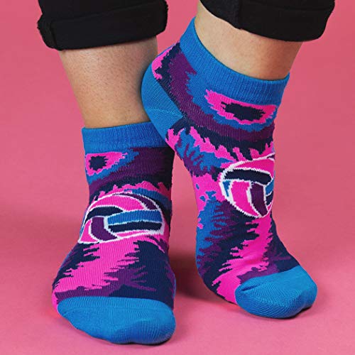 Chalktalksports Volleyball Athletic Ankle Socks | Volleyball Tie-Dye Swirl #TOP2