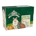 James Wellbeloved Grain Free Senior 11+ Cat Food with Turkey in Gravy Pouch 12 x 85 g