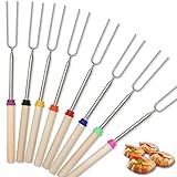 MBMT 8-Teilige U-förmige Teleskop-Grillgabel aus Edelstahl ist für Heim- und Outdoor-Grillwerkzeuge BBQ Geeignet Dehnen bis zu 32inch