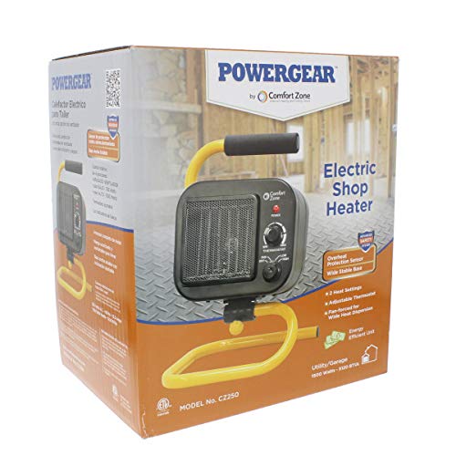 Comfort Zone PowerGear 750/1500 Watt All-Purpose Utility Shop Heater With  Tubular Stand, Black | craft-ivf.com