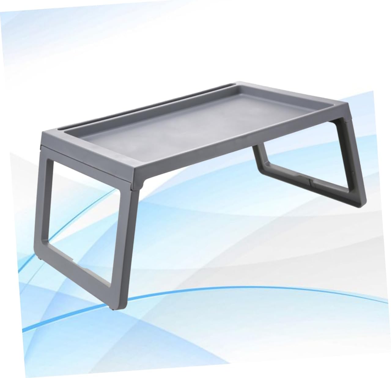 Gadpiparty Foldable Bed Desk Portable Breakfast Tray with Folding Legs Material Laptop Holder for Home Office and Outdoor Use Grey