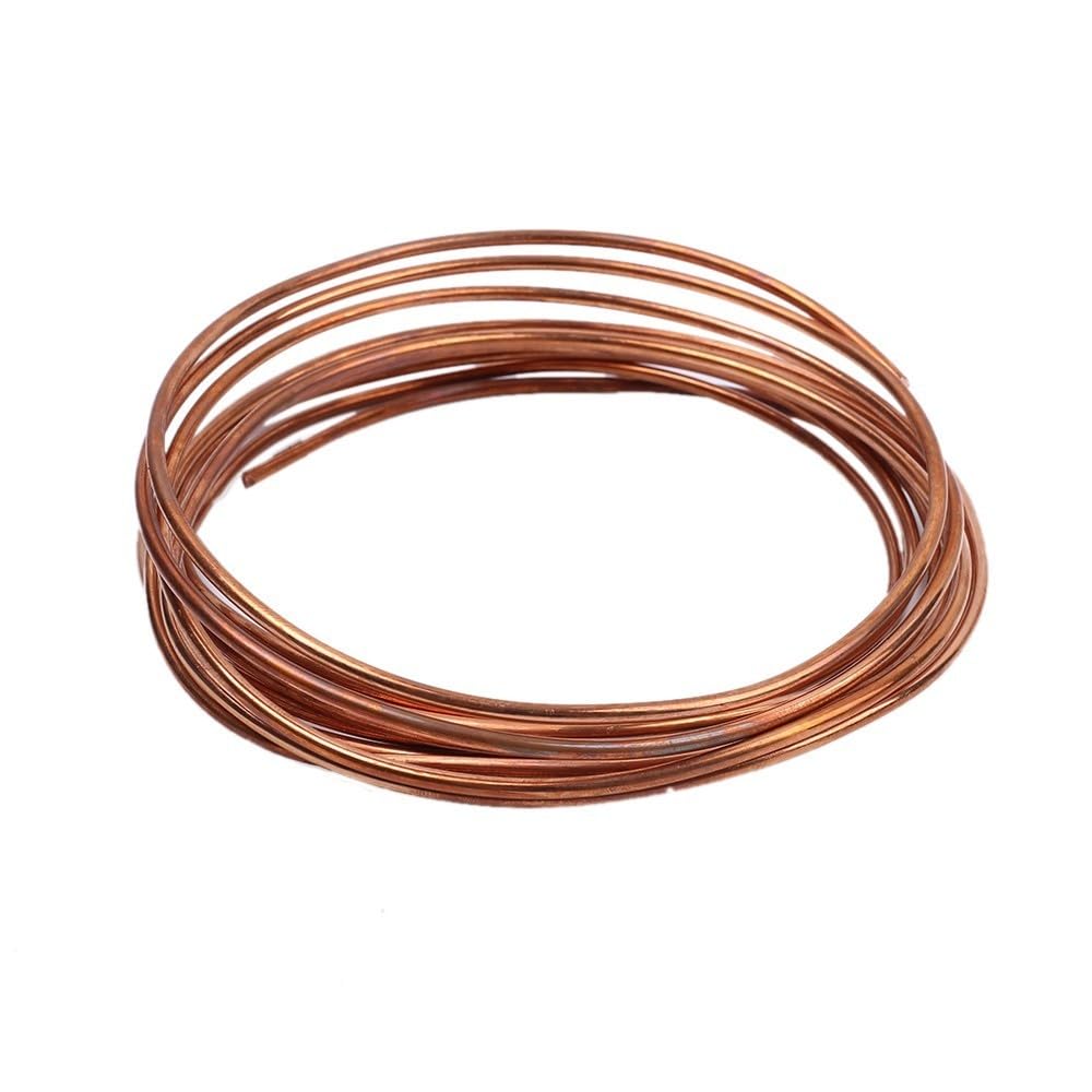 Fil de Cuivre,T2 Fil de Cuivre pur Blank,Bonne Conductivité Thermique et Résistance à la Corrosion,1mm x 10m/ 3mm x 4m/ 4mm x 5m