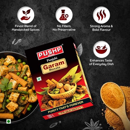 Image of Pushp Brand Punjabi Garam Masala Powder 100g Box(Pack Of 5) | Spice Blend