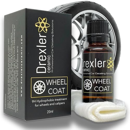 Drexler Ceramic Wheel Coating 20ml – 9H Professional Grade Hydrophobic Protection | High Gloss or Matte Finish | Water & Dirt Repellent for All Wheel Types