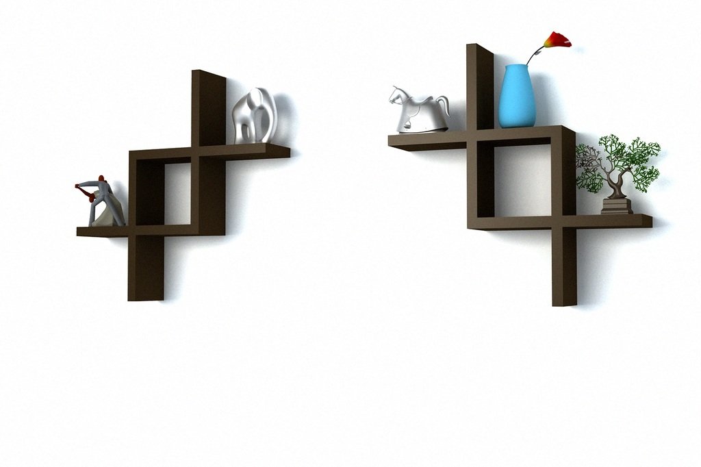 AARTS WORLD ZIG ZAG WALL SHELVES(SET OF 2) Amazon.in Home & Kitchen