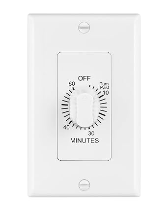 SURAIELEC 60-Minute Countdown Spring Wound Timer Switch for Lights