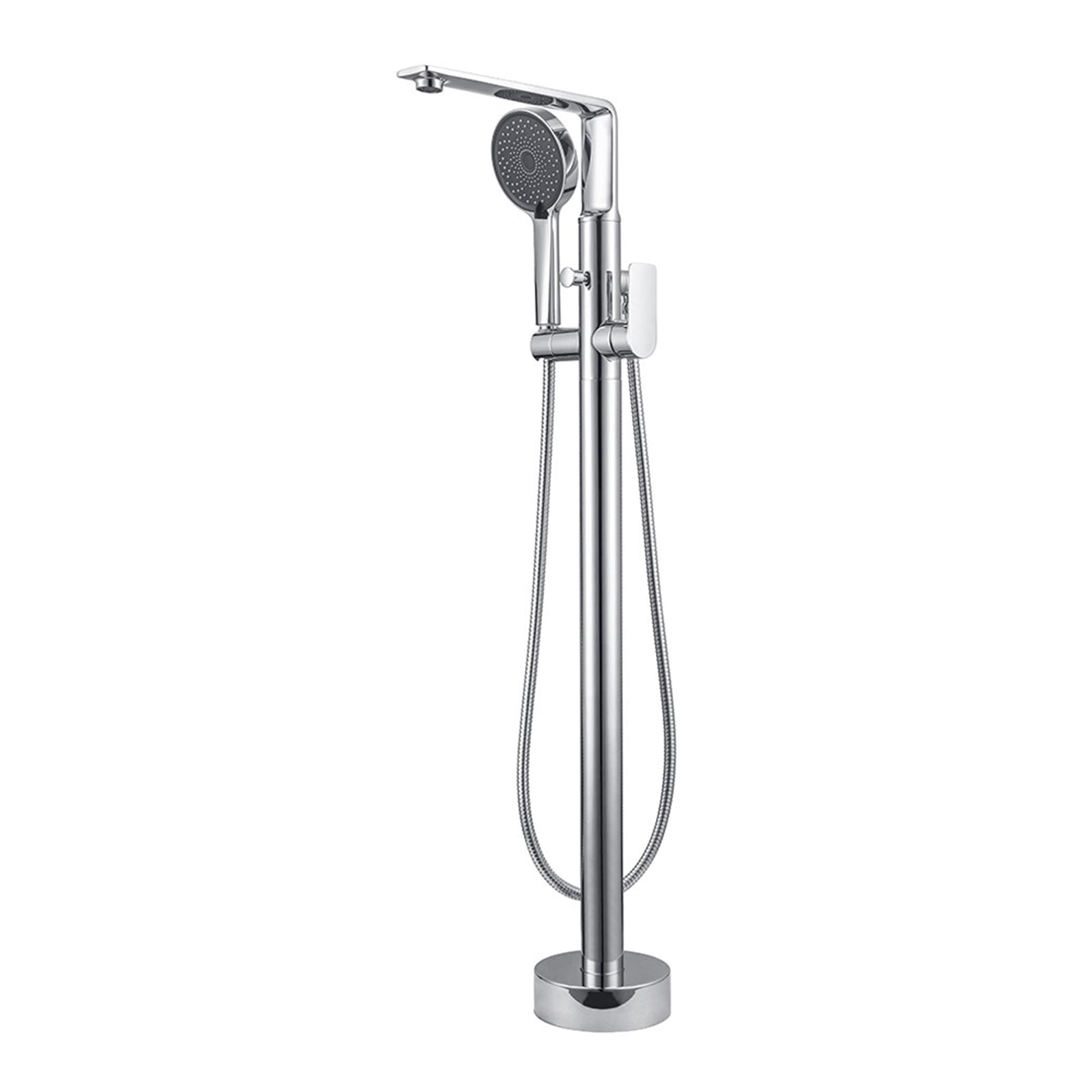 Robinet de bain îlot gris fusil pour une salle de bain style spa privé