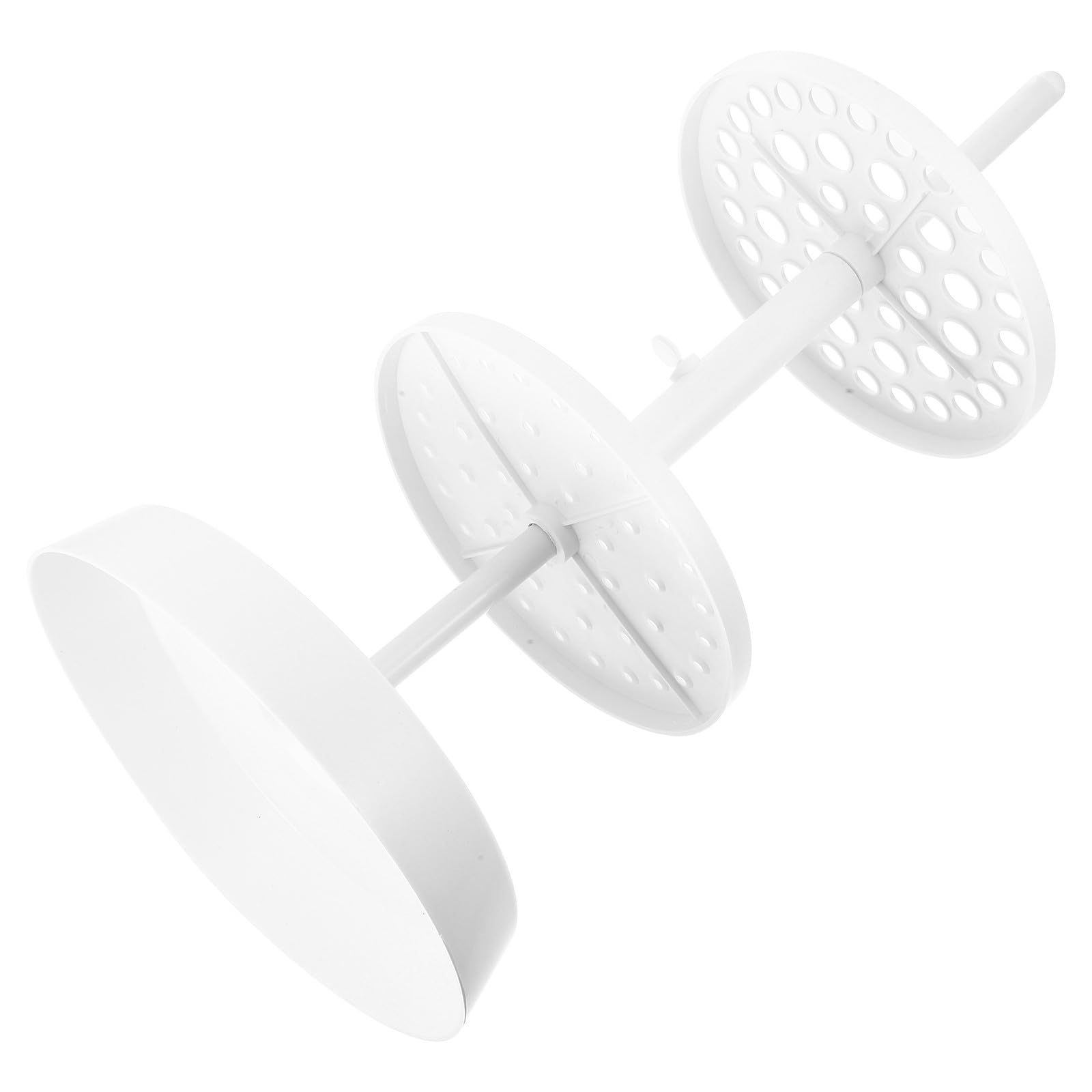 Supporto per Pipette da Laboratorio in Plastica Bianco Struttura Stabile e Girevole, Porta Pipette Rotondo per Uso in Laboratorio Scientifico