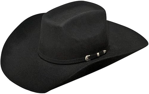 ARIAT Sombrero vaquero de lana Added Money 2X con ala con arrugas hechas a mano