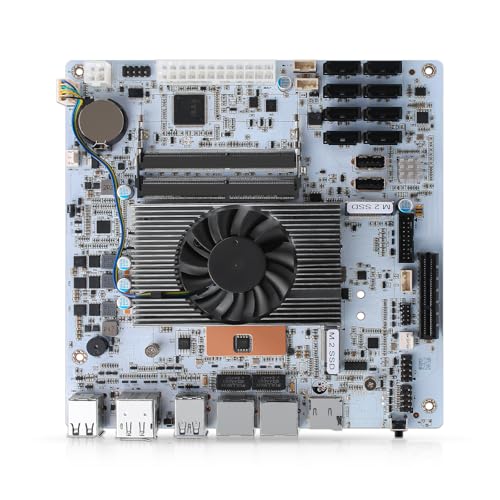 AIOPCWA NAS �}�U�[�{�[�h 8 �x�C, Core i5 8265UES, 2×i226-V 2.5GbE LAN, Mini ITX Motherboard, 8×SATA3.0, DDR4 PC �}�U�[�{�[�h, 2×M.2 NVMe (3.0 