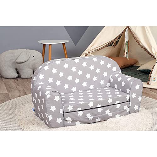 Delsit Toddler Couch & Kids Sofa European Made Childrens 2 in 1 Flip