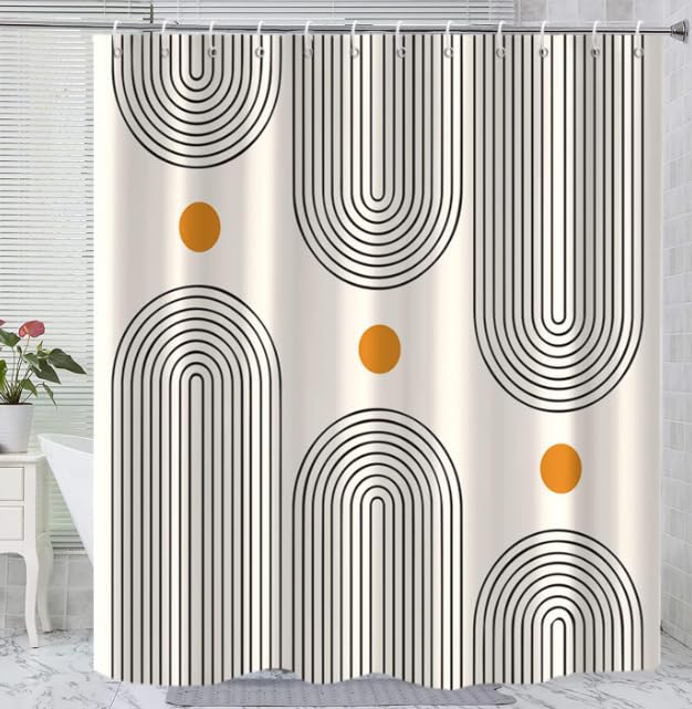 La mejor selección de Revestimientos de cortinas de ducha los más recomendados. 50 Cortina De Baño Boho, 180cm*180cm Cortina De Ducha Tela, Ojales De Metal con 12 Ganchos, Resistente Al Agua y Antimoho, Tejido De Poliéster, Ideal Cortina Regadera para Hogar,...