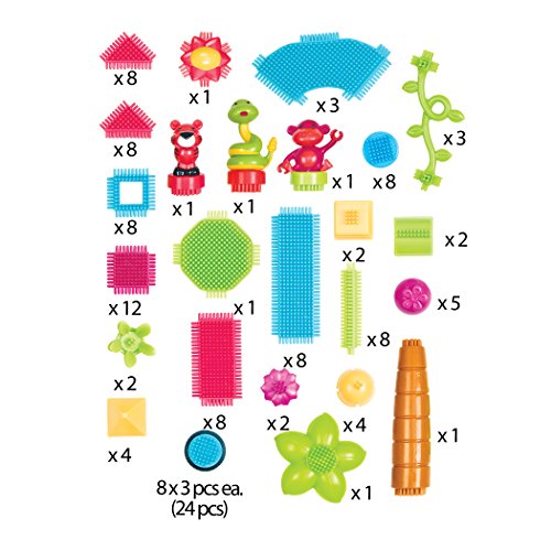 Bristle Blocks By Battat – The Official Bristle Blocks – 128 Pieces In A Bucket – Stem Creativity Building Toys For Dexterity And Fine Motricity – Bpa Free 2 Years + #TOP6