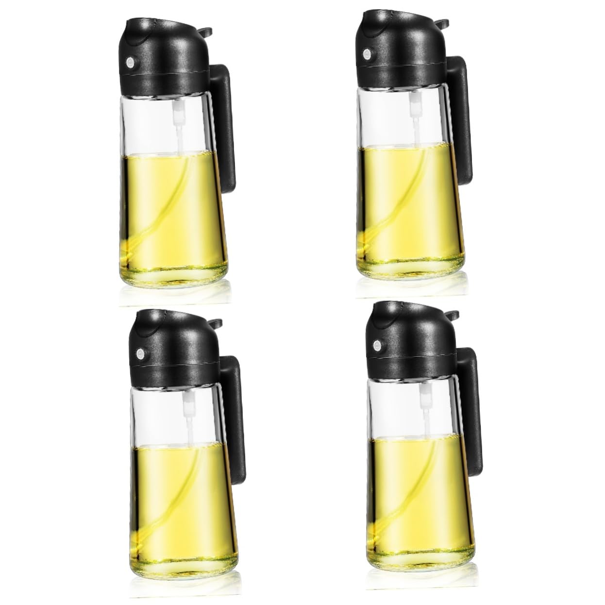 4pièces Bouteille Distributrice Huile Avec Pulvérisateur Pour Huile Olive Contenant Pratique Pour Cuisine Et Pique-