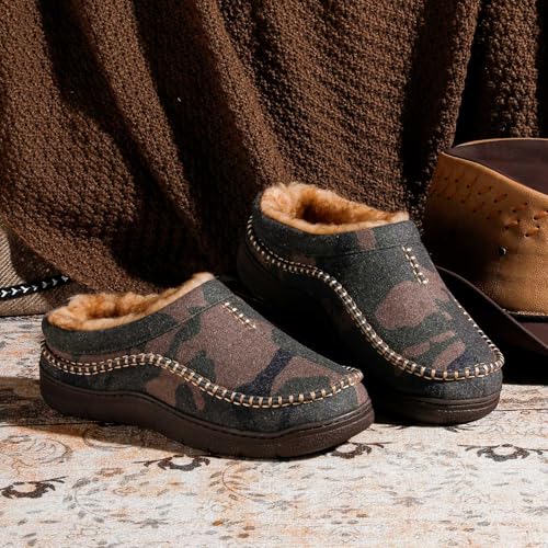 Image of Zigzagger Men's Slip On Moccasin Slippers Indoor Outdoor