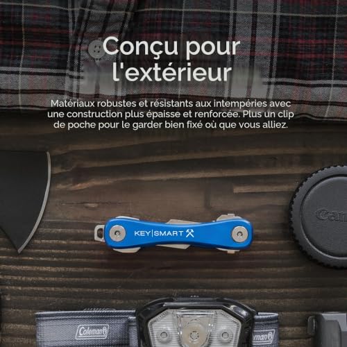Porte-clés multifonctionnel KeySmart Rugged compact avec décapsuleur intégré