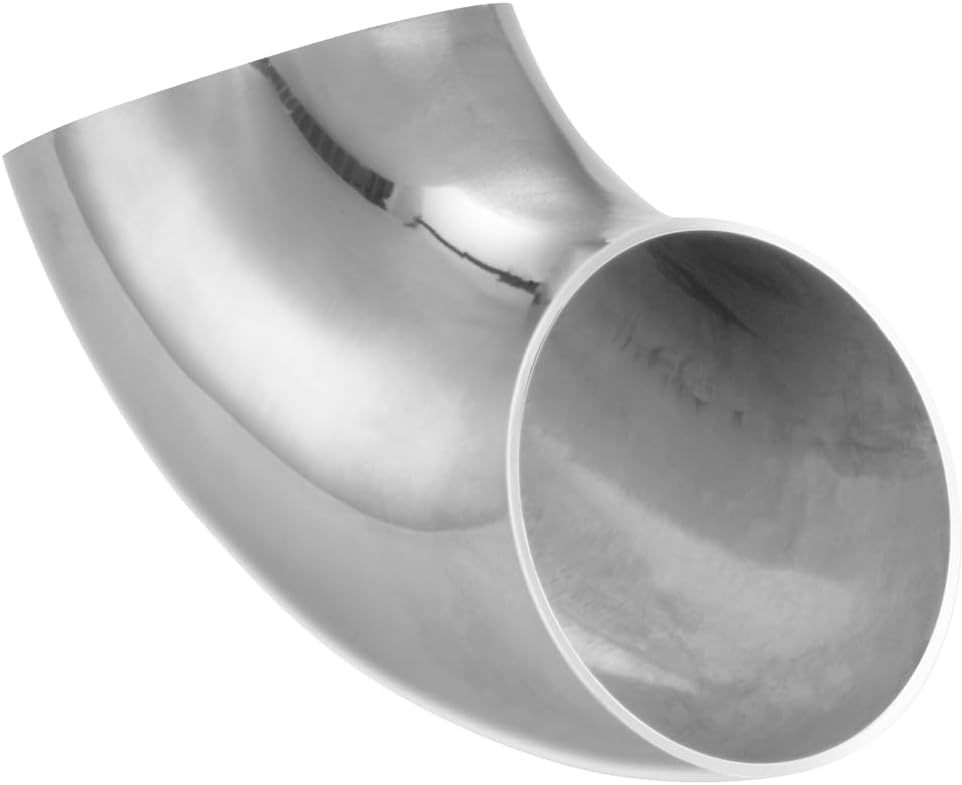 HTHomeprod 4 PACK Motoring 4 Inches Stainless Steel DIY Custom Exhaust Tubing Mandrel 90 Degree Bend Pipe Bend Kit Universal Fit