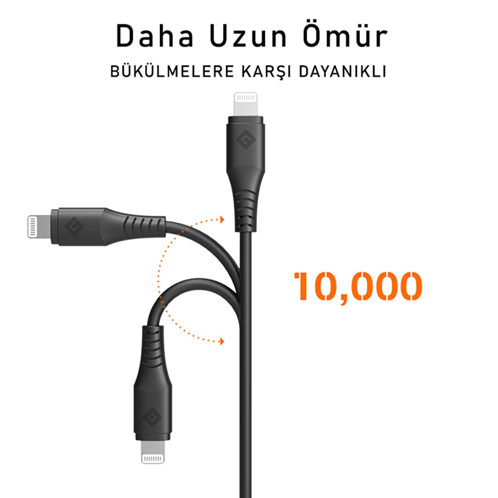 Novoo Omars Type-C iPhone Lightning Hızlı Şarj Kablosu Beyaz 1.8 Metre
