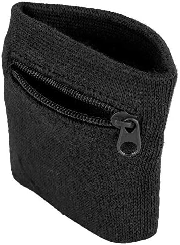 Sports Wristband, Zipper Workout Wallet Gym Wrist Bag Breathable Pocket Sweatband Wrist Wallet for Running Cycling Sports Coin Keys Storage