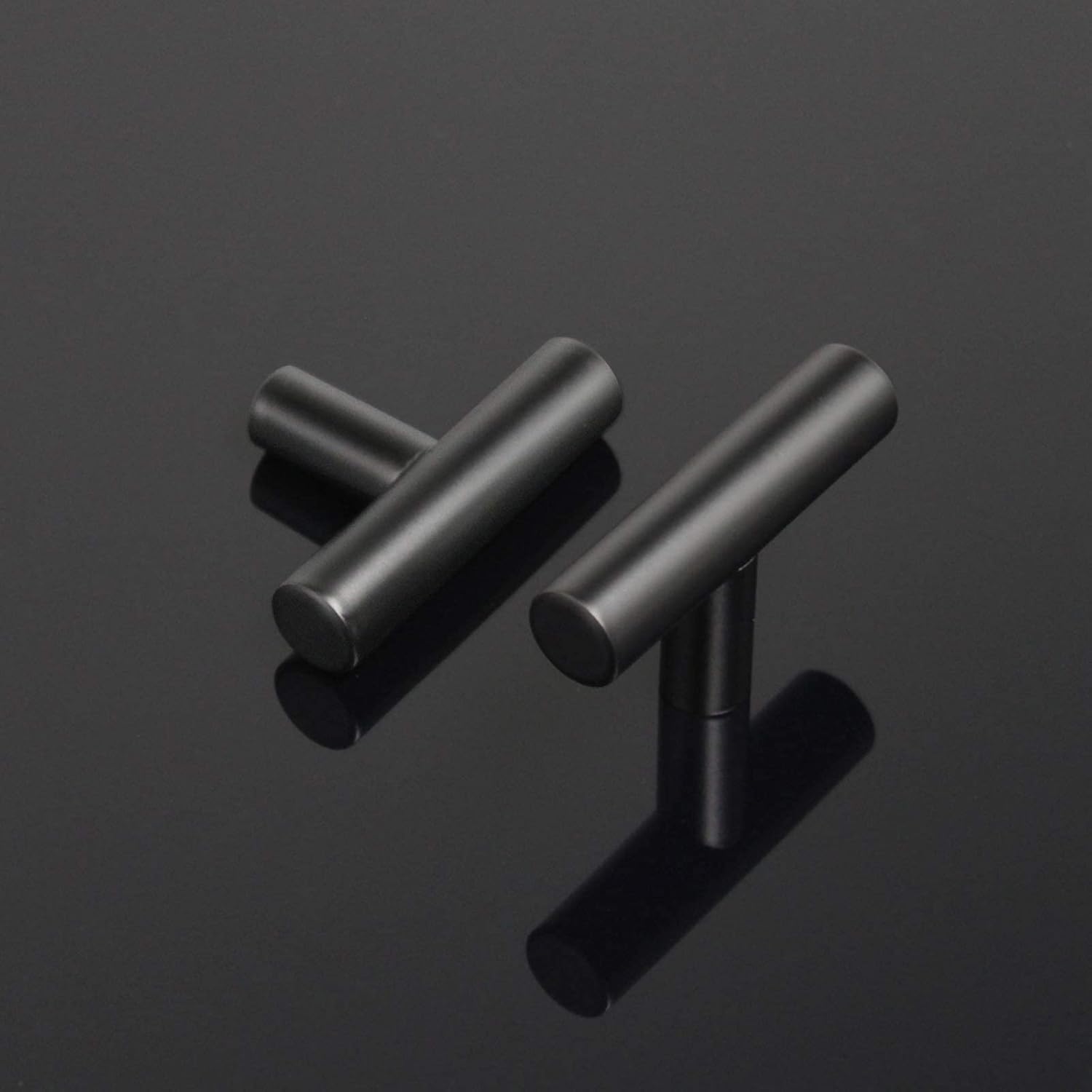 Probrico 15 Pack| Flat Black Single Hole Cabinet Knobs 2" Drawer Handle Pulls & 30 Pack | 5'' Cabinet Pulls Black Stainless Steel Kitchen Drawer Pulls Cabinet Pulls