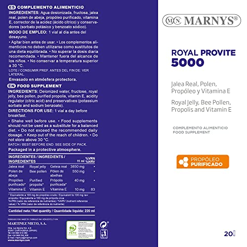 Marny’s Royal Provite 5000 – Maximale Energie für besondere Zeiträume – 20 Fläschchen 416 g